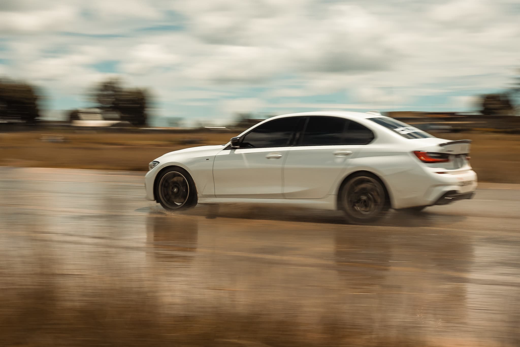 Performance car in motion on a Nairobi road